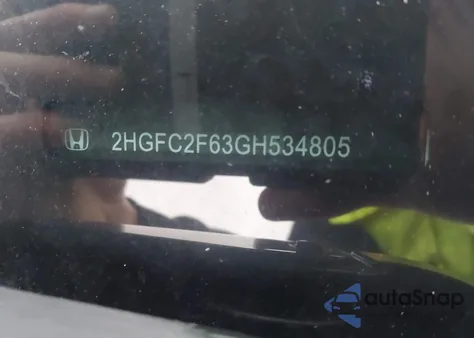 2016 Honda Civic Lx z USA, uszkodzony, nr VIN 2HGFC2F63GH534805